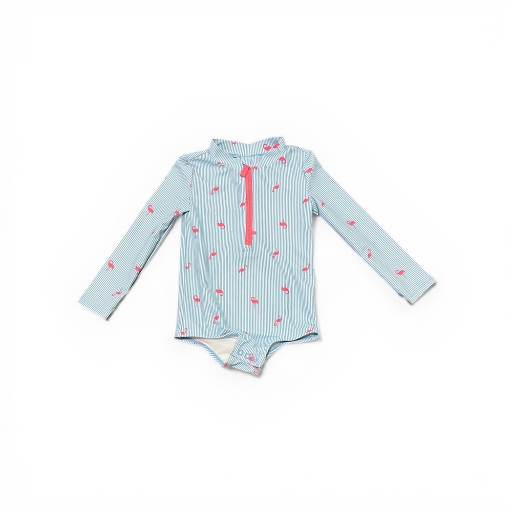 Carter's Blue and Pink Flamingo Rashguard, size 3T